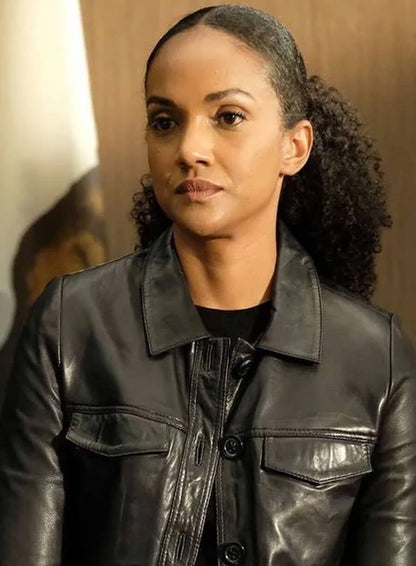 Nyla Harper The Rookie S06 Black Leather Jacket