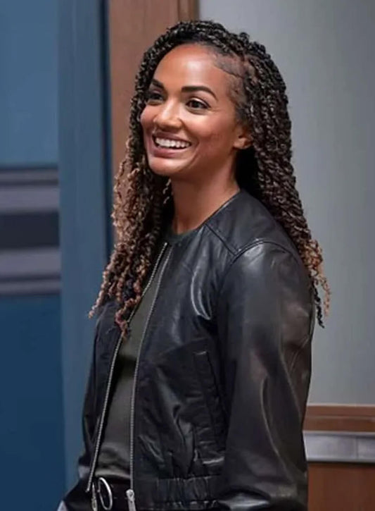 Nyla Harper The Rookie S07 Black Leather Jacket