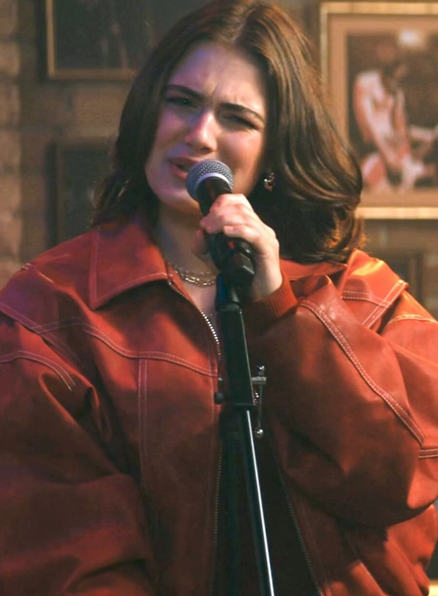 Off Campus 2026 Allie Hayes Red Leather Jacket