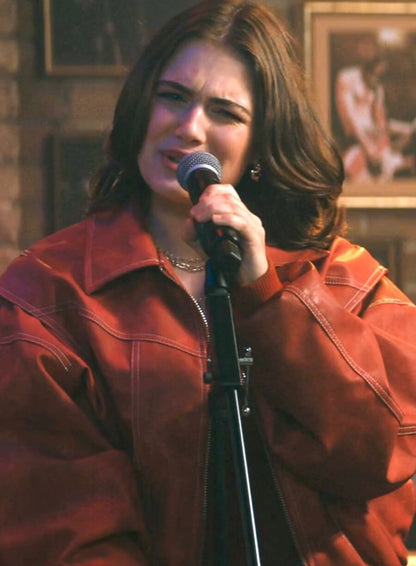Off Campus 2026 Allie Hayes Red Leather Jacket