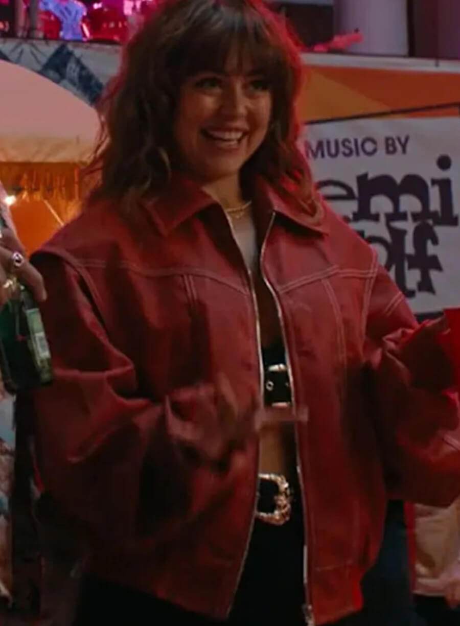 Off Campus 2026 Allie Hayes Red Leather Jacket