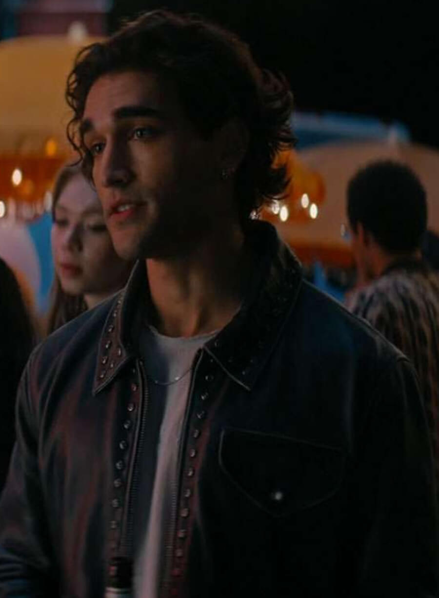 Off Campus 2026 Justin Kohl Black Leather Jacket