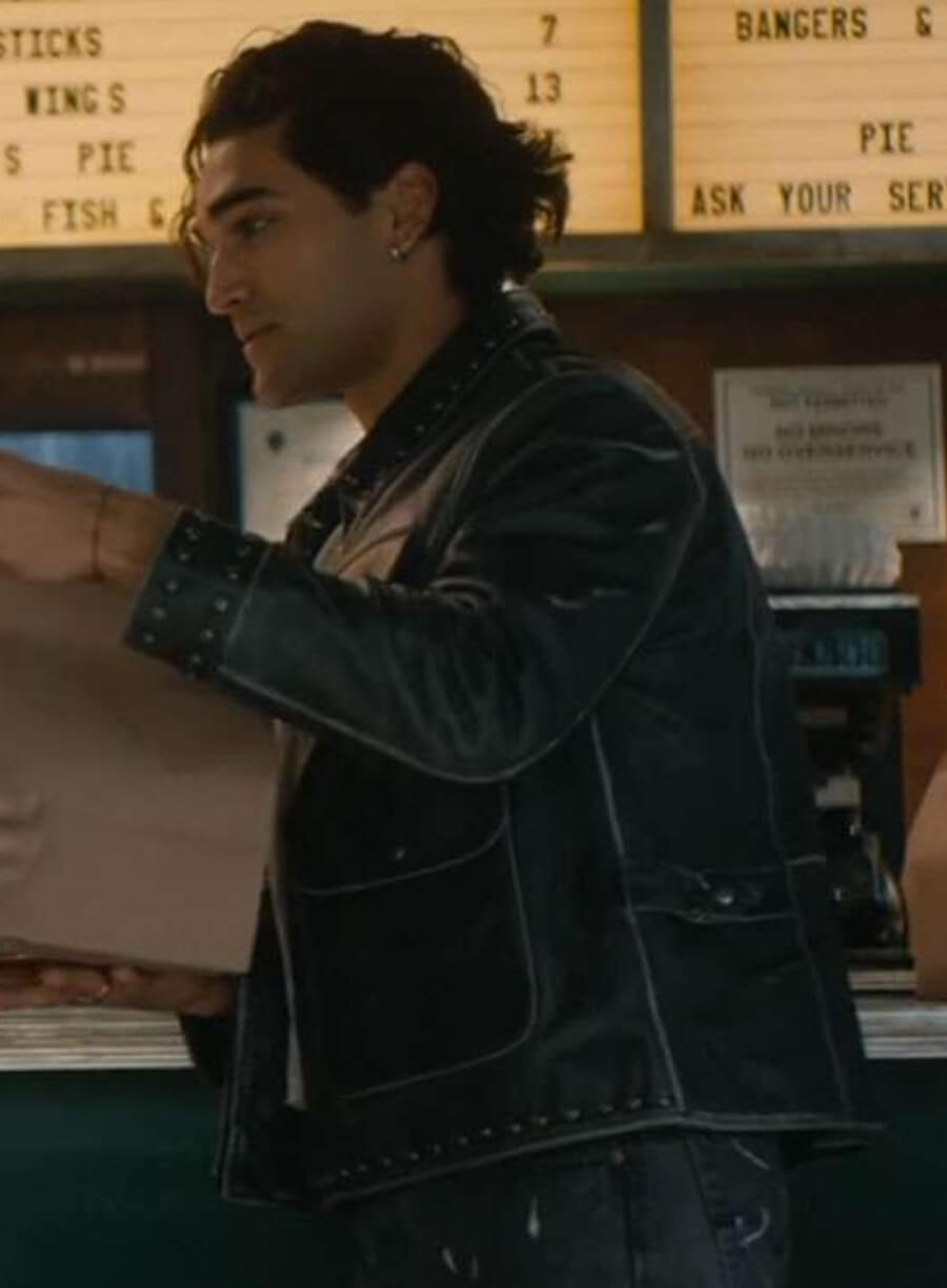 Off Campus 2026 Justin Kohl Black Leather Jacket