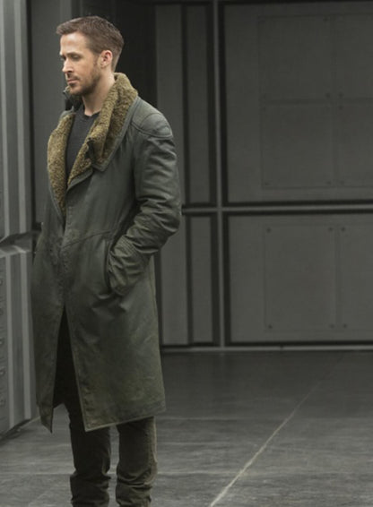 Officer K Blade Runner 2049 Black Leather Long Coat