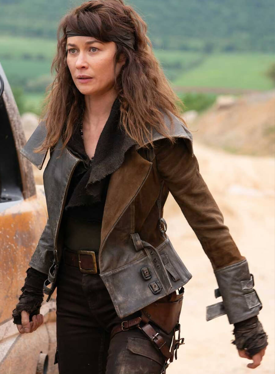 Olga Kurylenko Afterburn 2025 Leather Jacket