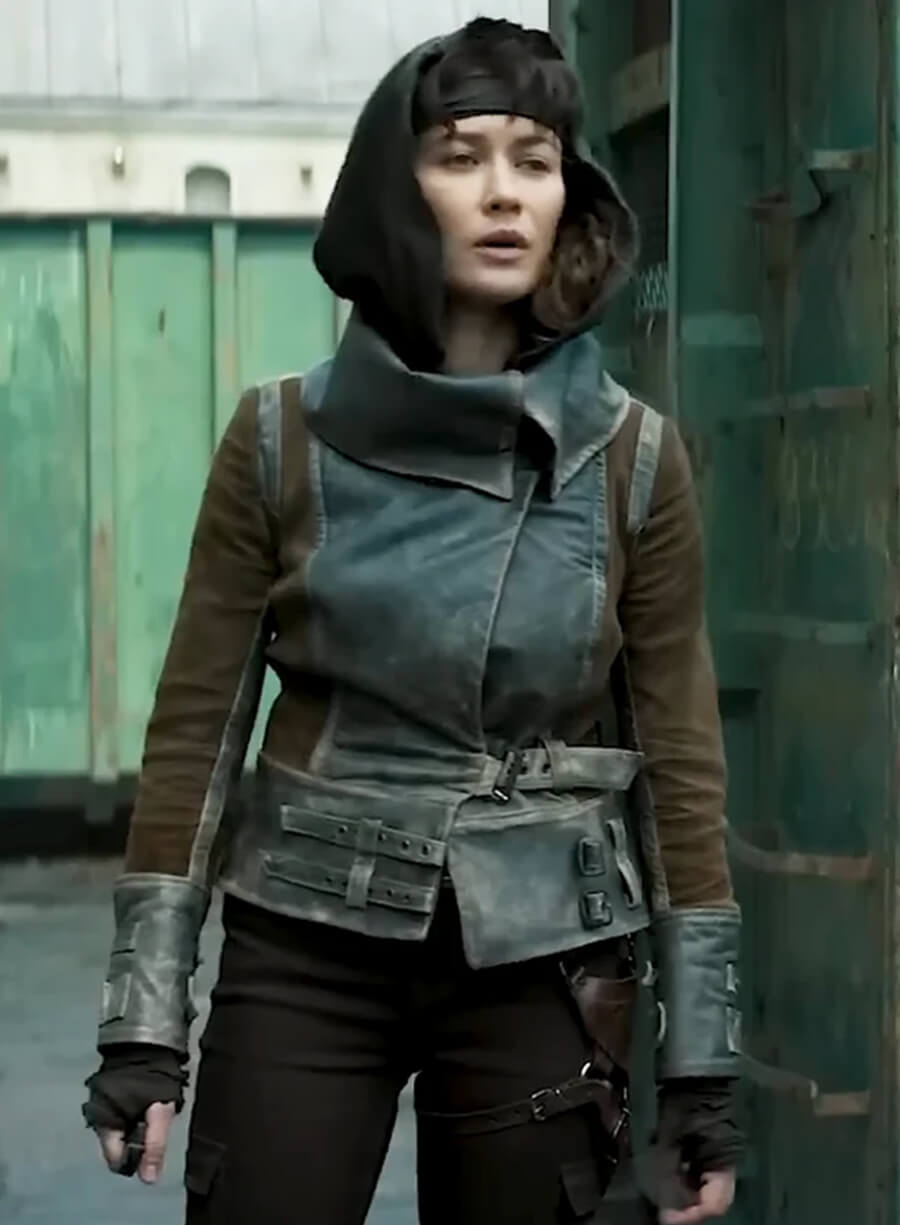 Olga Kurylenko Afterburn 2025 Leather Jacket