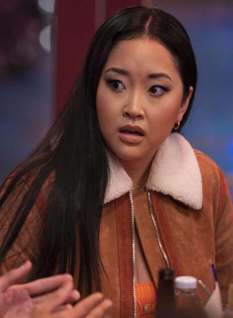 Olivia Abbott Elementary S03 Brown Shearling Jacket