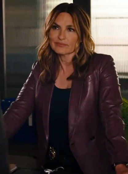 Olivia Benson Law and Order SVU S26 Leather Blazer