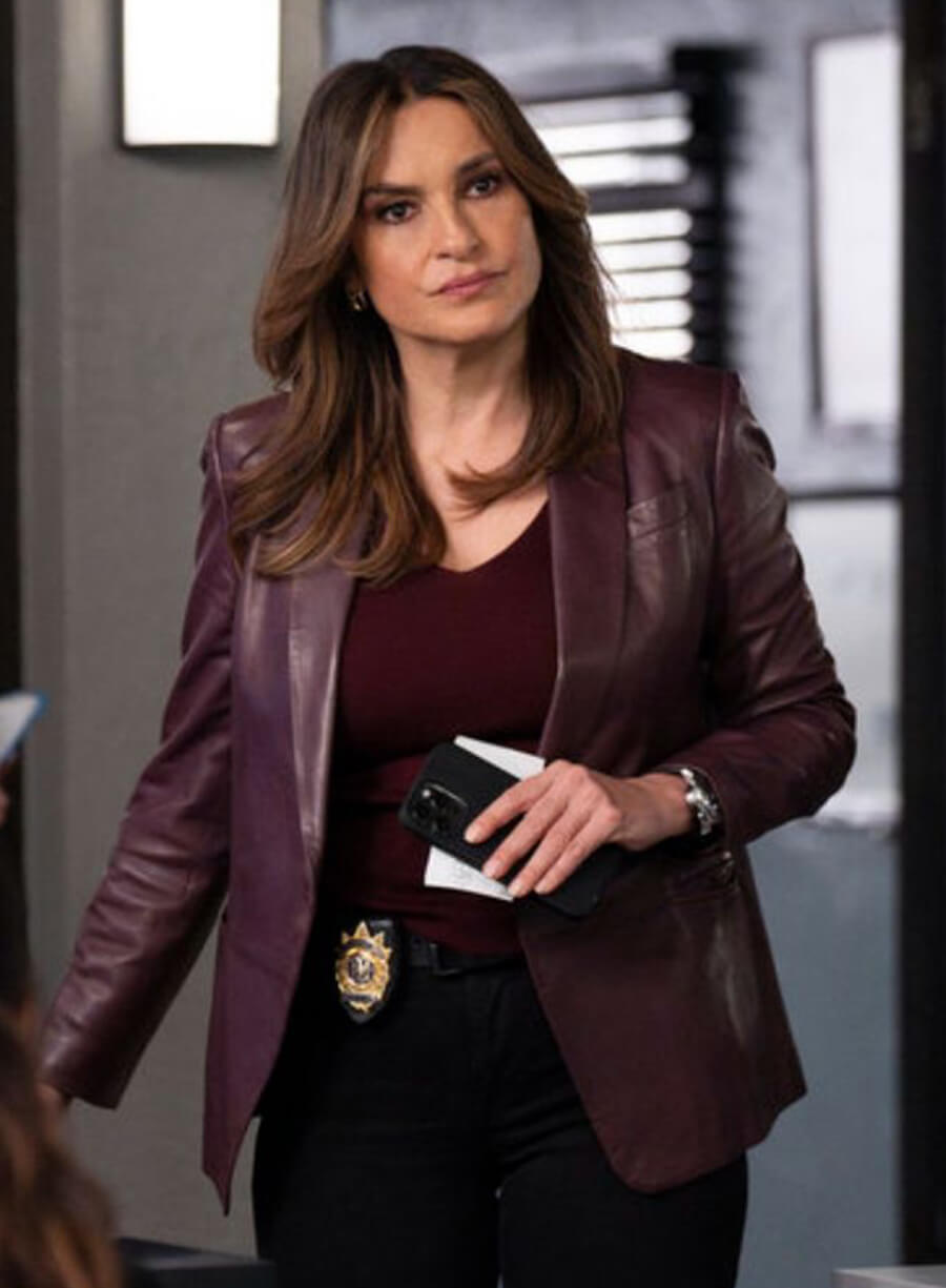 Olivia Benson Law and Order SVU S26 Leather Blazer