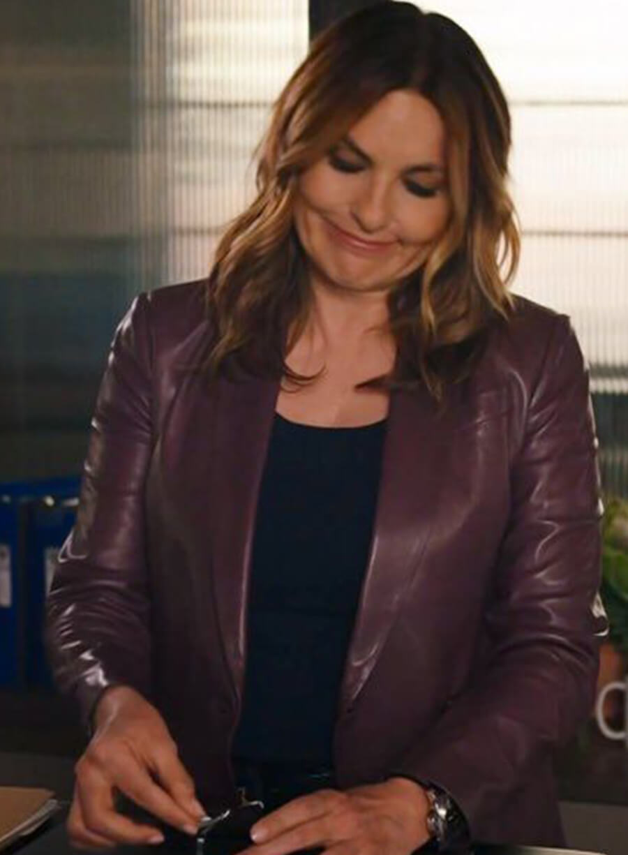 Olivia Benson Law and Order SVU S26 Leather Blazer