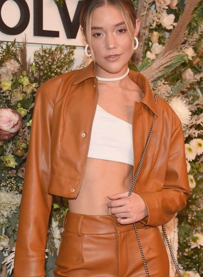 Olivia Ponton Brown Leather Jacket