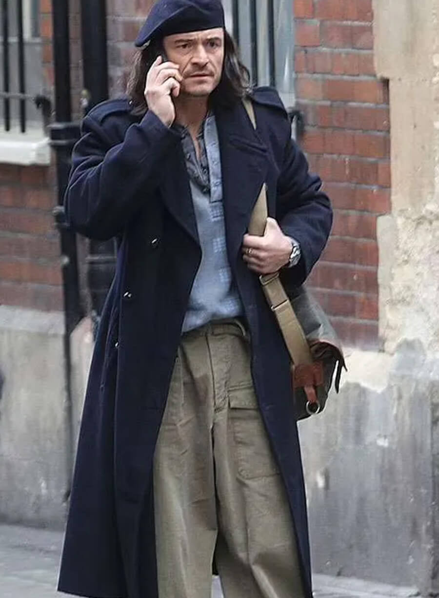 Orlando Bloom Deep Cover Blue Coat