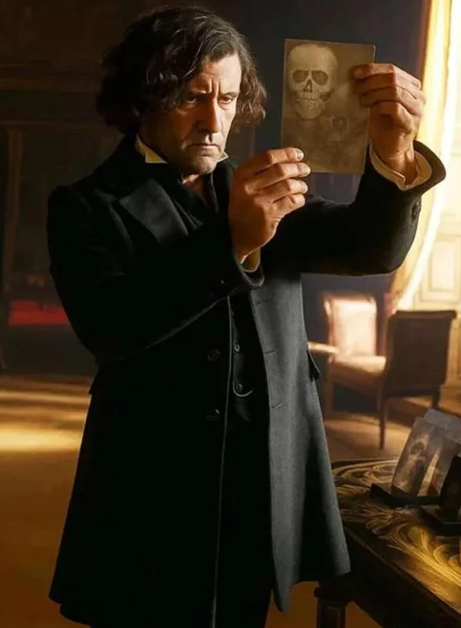 Oscar Isaac Frankenstein 2025 Black Coat