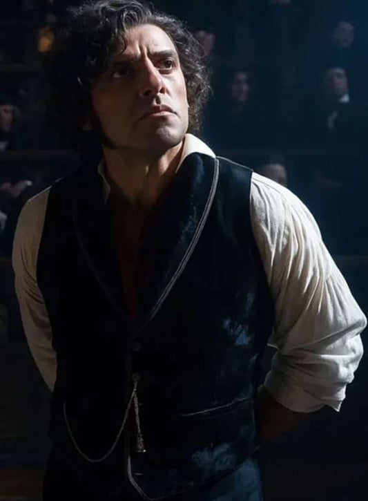 Frankenstein 2025 Oscar Isaac Black Vest