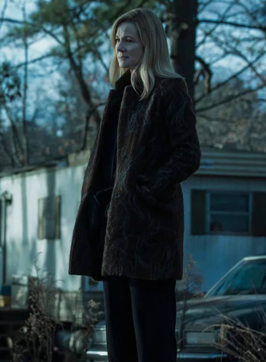 Ozark Wendy Byrde Black Wool Trench Coat