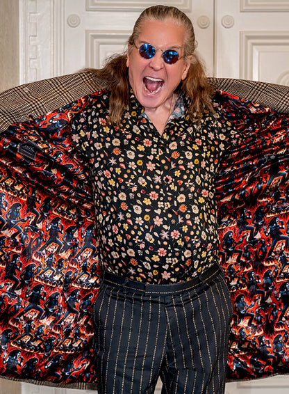 Ozzy Osbourne Checked Wool Coat