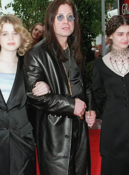 Ozzy Osbourne Grammy Awards Black Leather Coat