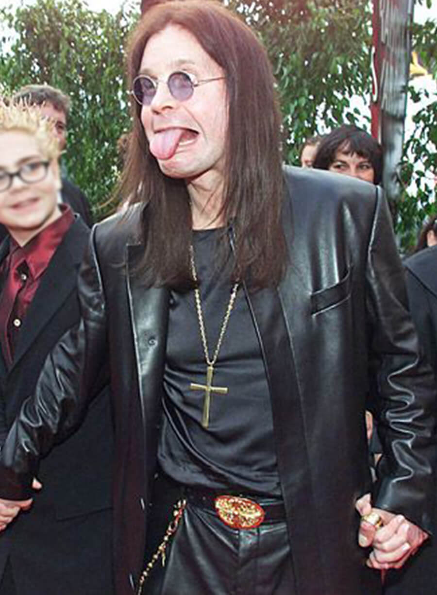 Ozzy Osbourne Grammy Awards Black Leather Coat