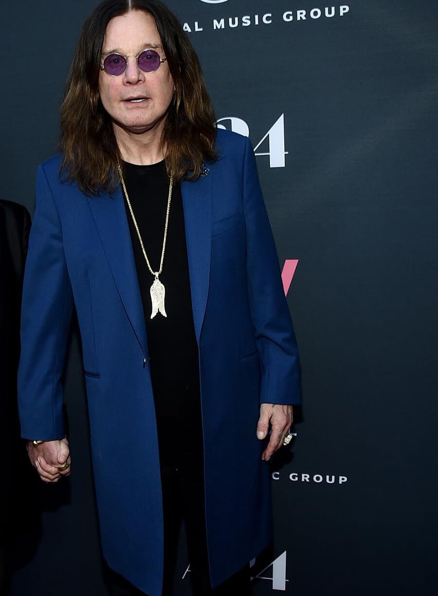 Ozzy Osbourne Red Carpet Blue Coat