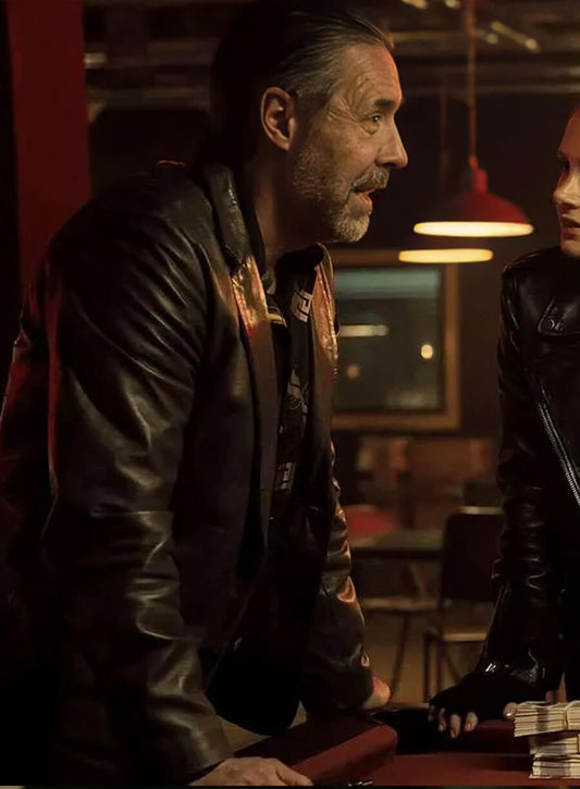 Paddy Considine Deep Cover Brown Leather Blazer