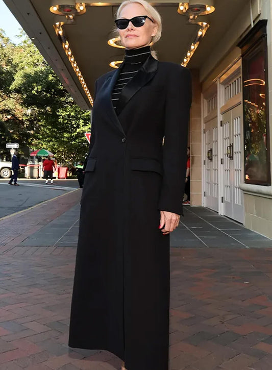 Pamela Anderson The Last Showgirl Black Trench Coat
