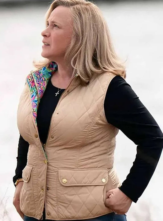 Patricia Arquette Murdaugh Death in the Family Beige Vest