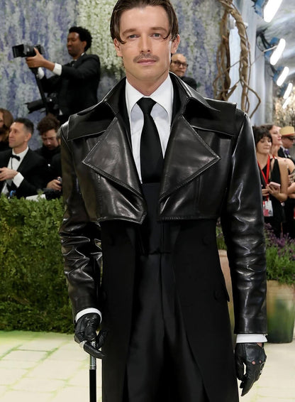 Patrick Schwarzenegger Met Gala 2026 Cropped Leather Jacket