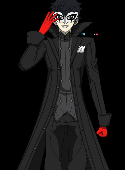Persona 5 Joker Trench Black Long Coat
