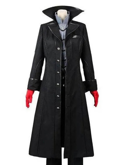 Persona 5 Joker Trench Black Long Coat