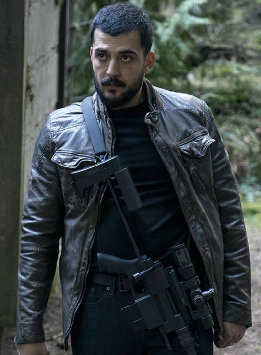 Phoenix Raei The Night Agent S01 Black Leather Jacket