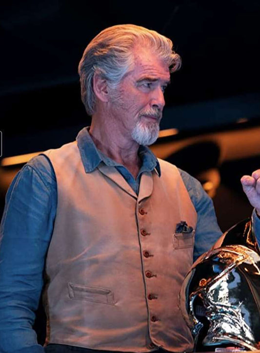Pierce Brosna Black Adam Brown Vest