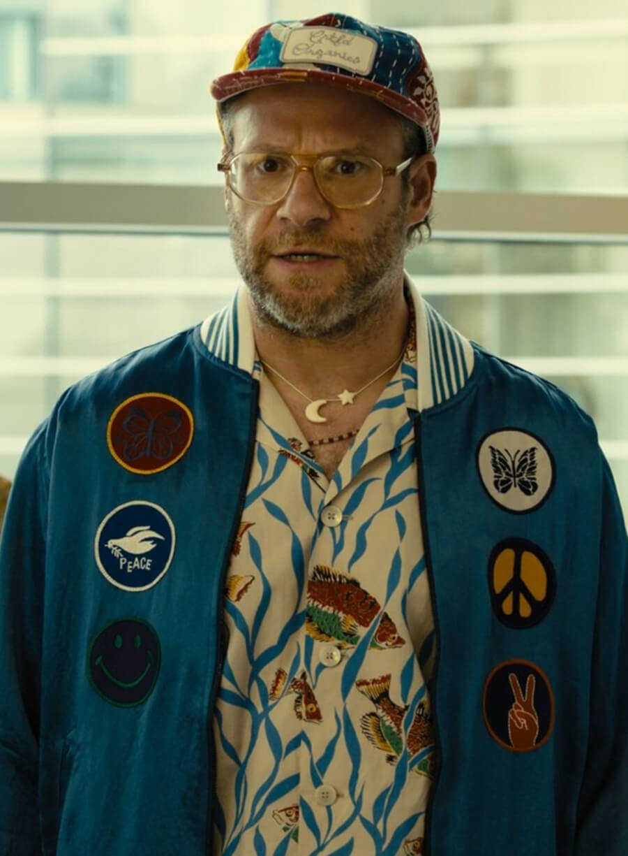 Platonic S02 Seth Rogen Blue Bomber Jacket