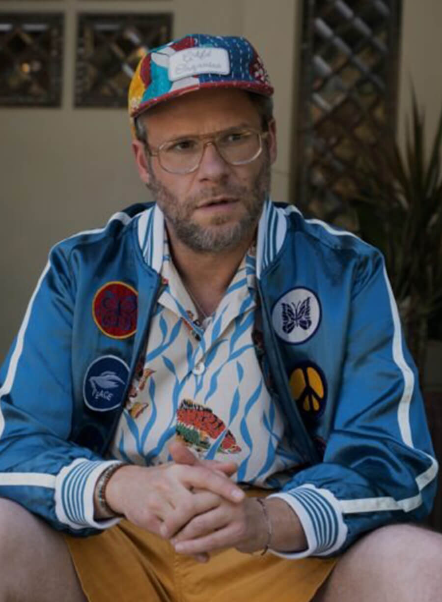 Platonic S02 Seth Rogen Blue Bomber Jacket