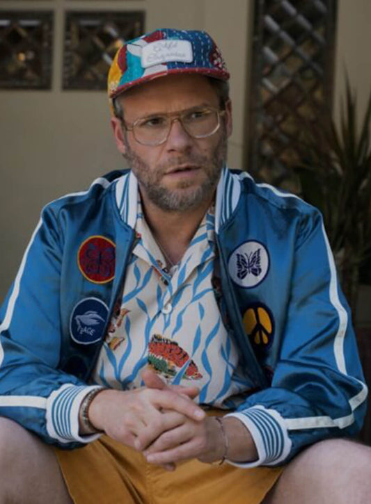 Platonic S02 Seth Rogen Blue Bomber Jacket