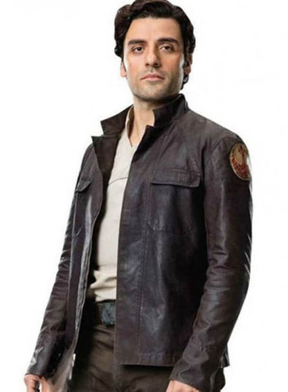 Poe Dameron Star Wars: The Last Jedi Brown Leather Jacket