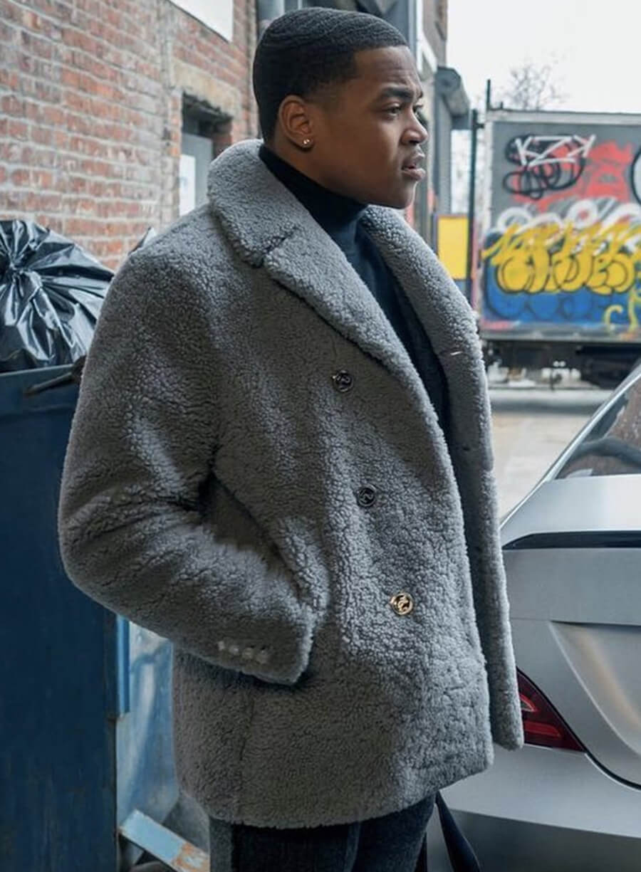 Power Book II: Ghost Tariq St. Patrick Shearling Grey Coat
