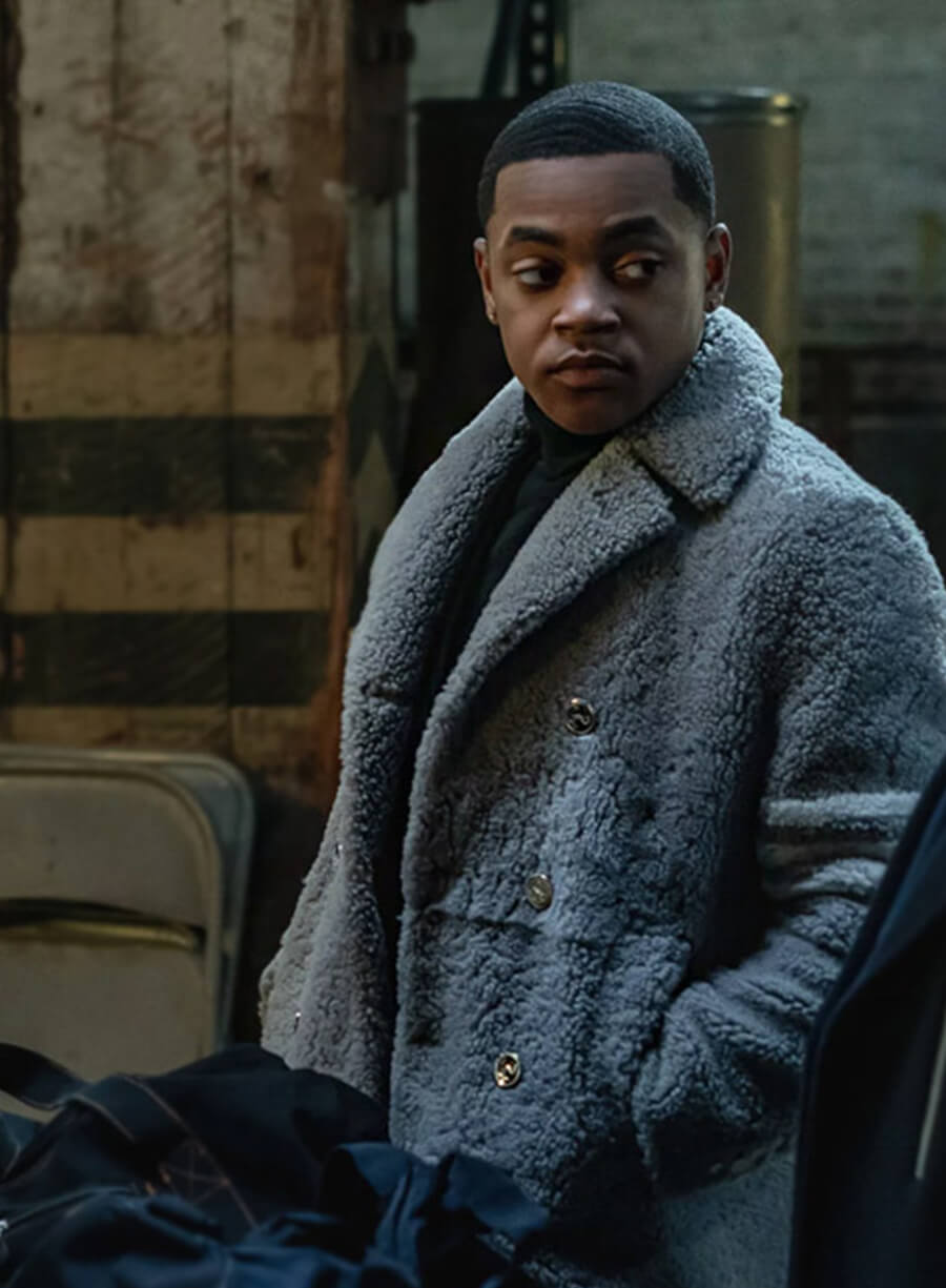 Power Book II: Ghost Tariq St. Patrick Shearling Grey Coat