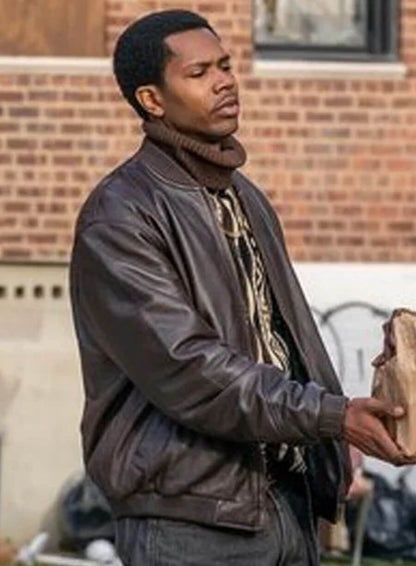 Power Book III Raising Kanan Worrell Brown Leather Jacket