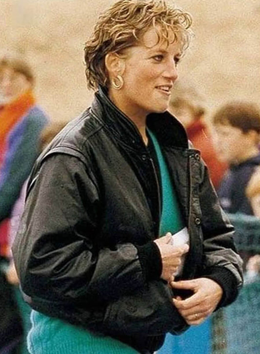 Princess Diana Black Leather Jacket