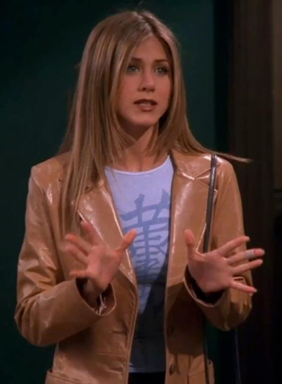 Rachel Green Friends Brown Leather Blazer