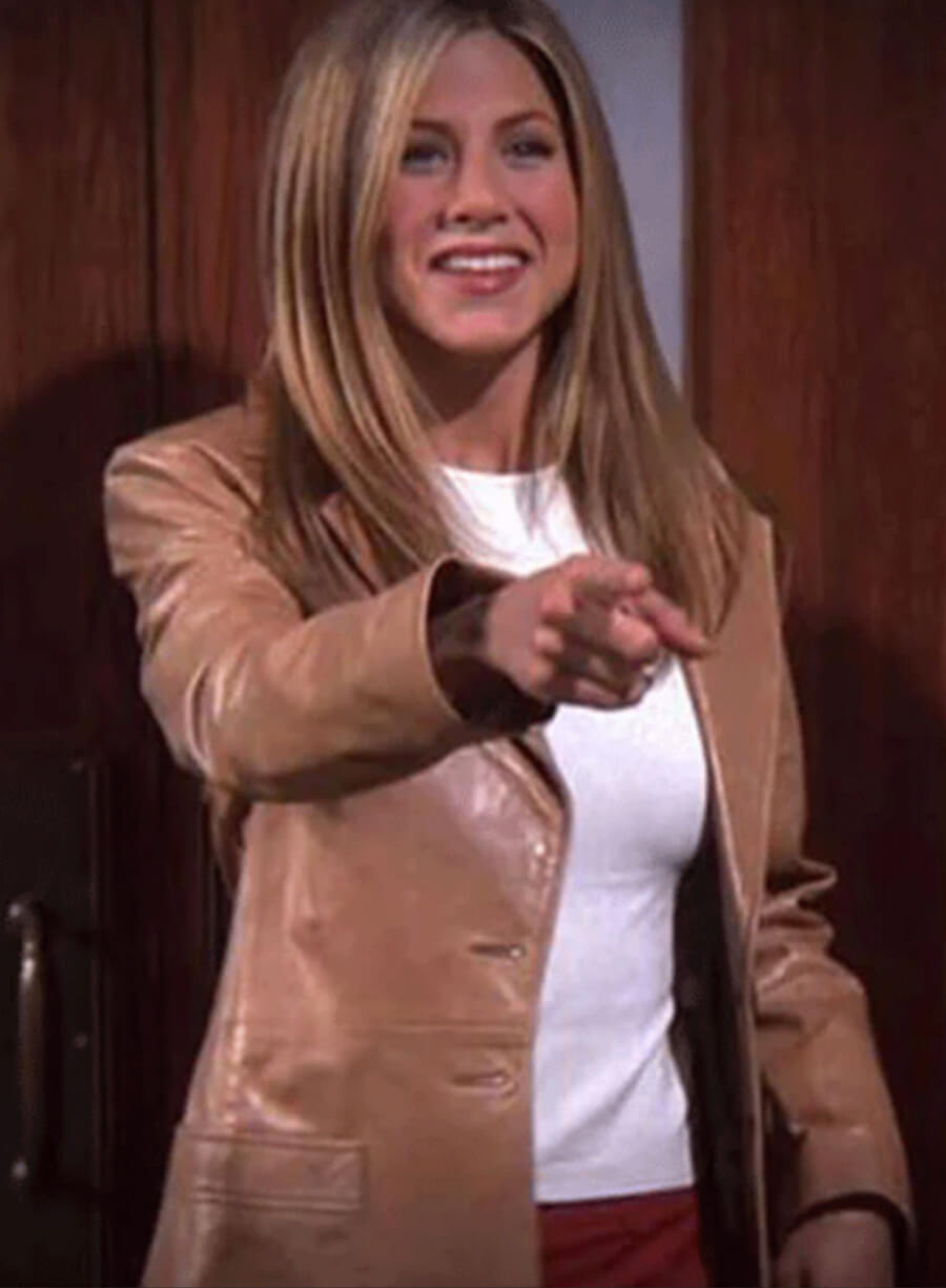 Rachel Green Friends Brown Leather Blazer