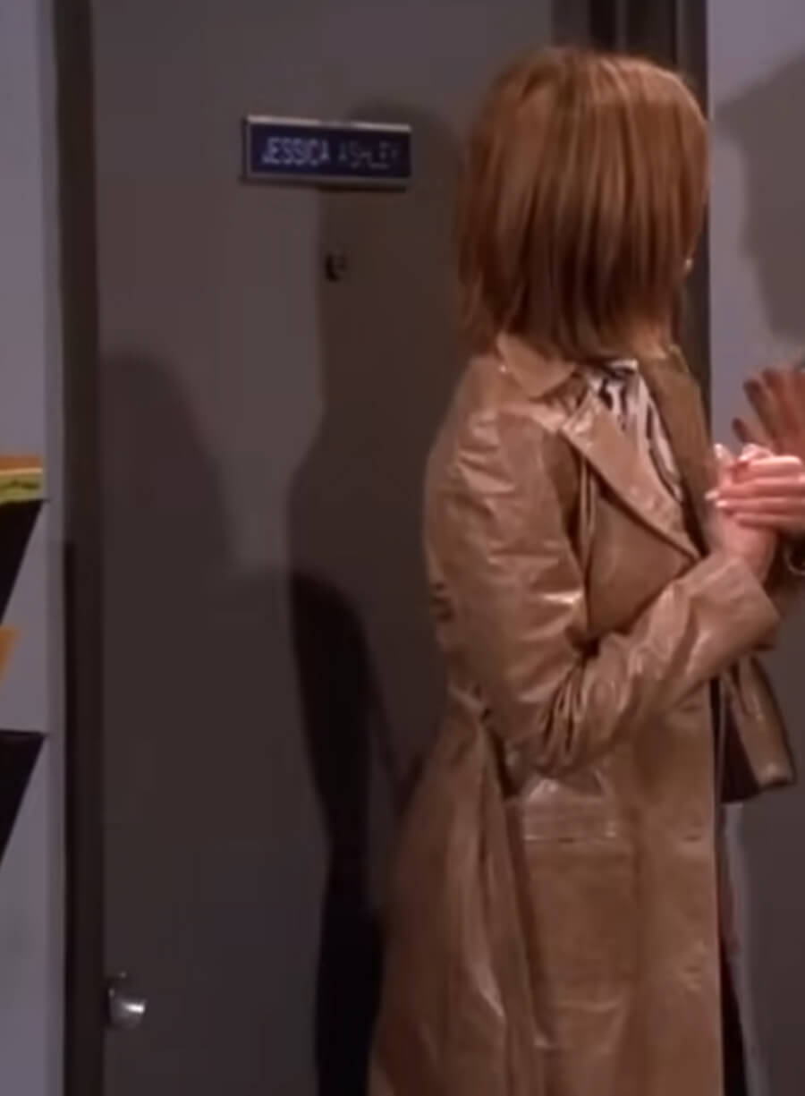 Rachel Green Friends Brown Leather Coat