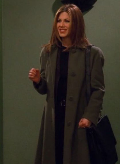 Rachel Green Friends Green Wool Coat