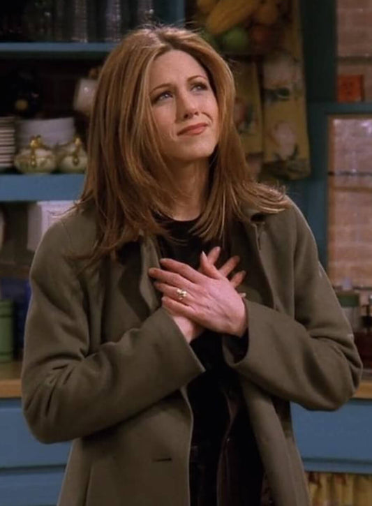 Rachel Green Friends Green Wool Coat