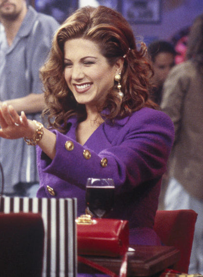 Rachel Green Friends S03 Purple Wool Coat