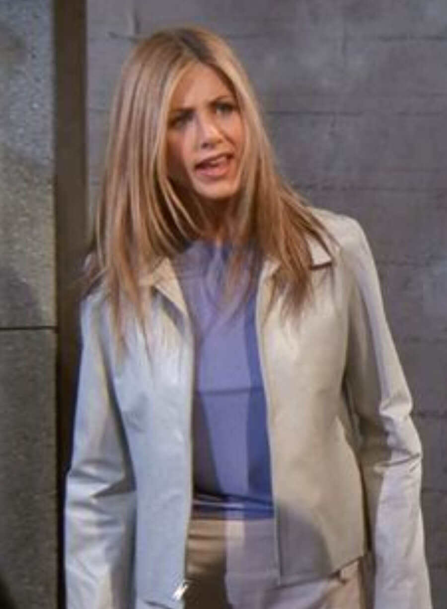 Rachel Green Friends Silver Leather Jacket