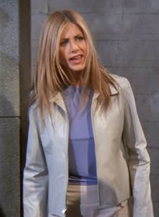 Rachel Green Friends Silver Leather Jacket