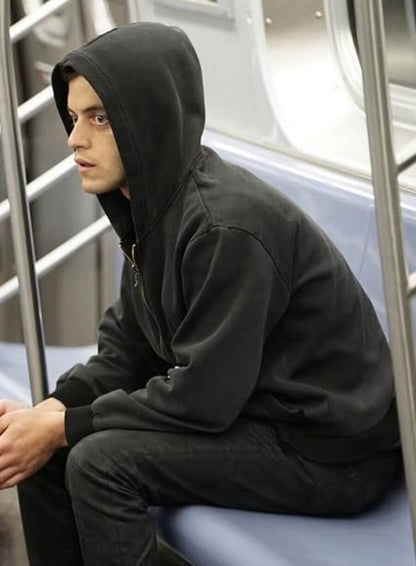  Rami Malek Mr. Robot Black Hoodie