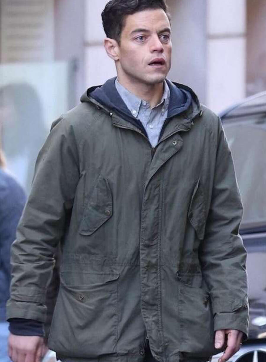 Rami Malek The Amateur 2025 Green Cotton Jacket