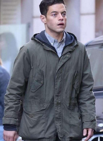 Rami Malek The Amateur 2025 Green Cotton Jacket